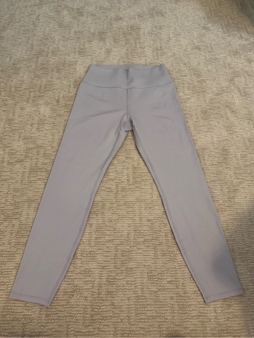 Vuori Lavender Ribbed High-Waist Leggings